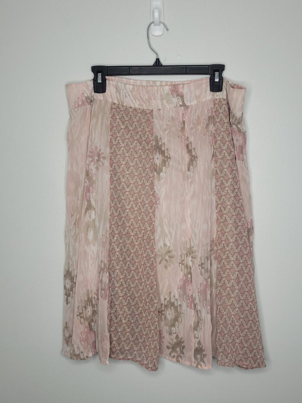 Y2k Jones Wear pink girlie feminine coquette mixed print a line skirt size 16 - Picture 3 of 6